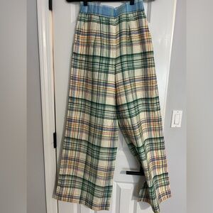 Cara Cara Multicolor Plaid Wide Leg Pants